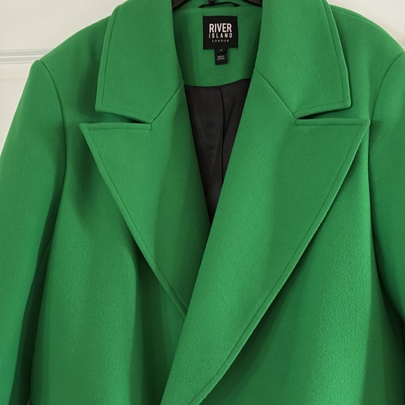 River Island Bold Green Coat - Picture 7 of 10